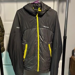 Marmot Outdoor Jacket Gray/Yellow Sz M